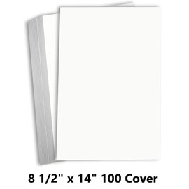Hamilco White Legal Cardstock Paper 8 1/2" x 14" Card Stock 100lb Cover 25 Pack