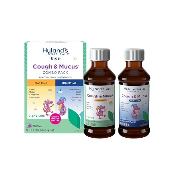 Hyland's Kids Cough Syrup and Mucus Relief Daytime and Nighttime