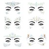 SAOROPEB Face Gems - 6 Sets Mermaid Face Jewels Temporary