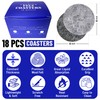 Premium Felt Coasters for Drink Set of 18 Pcs, Absorbent