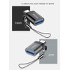 Yesido USB to Type-C OTG Mini Adapter with Lanyard, Aluminium