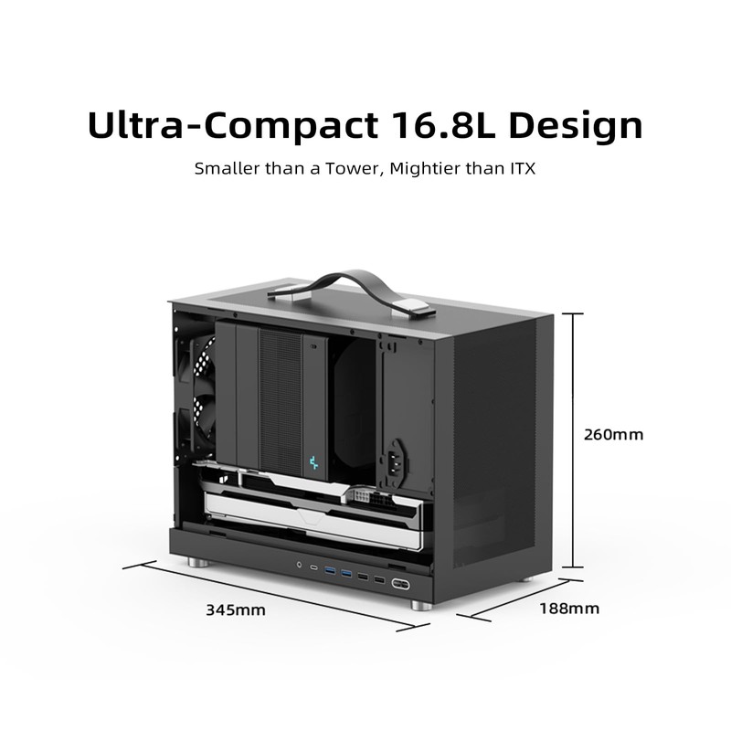 Shiny Snake G300 16.8L MATX Mesh PC Case - ATX/SFX-L/SFX
