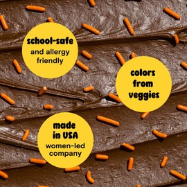 Supernatural Orange Softies Sprinkles - Dye Free, Natural, Vegan, Kosher, Gluten Free, Organic Ingredients, 16oz