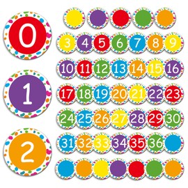 Whaline 50Pcs Rainbow Number Magnetic Accents Number 0-36 Magnet Stickers with Blank Writable Calendar Accents for Home Classroom Whiteboard Teaching Study Math Arithmetic