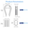 3/16" Wire Rope Thimbles 20Pcs + 100Pcs M5 Wire Rope