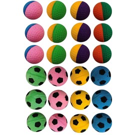 SHUYUE Foam Soccer Balls Cat Toys (24Pcs Mixed Sponge Ball)