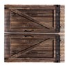Wooden Door Style Living Room Bedroom Window Semi Blackout Semi
