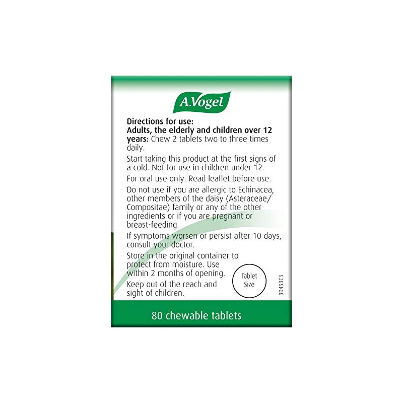 A.Vogel Echinaforce Chewable Cold & Flu Tablets | Relieve Cold