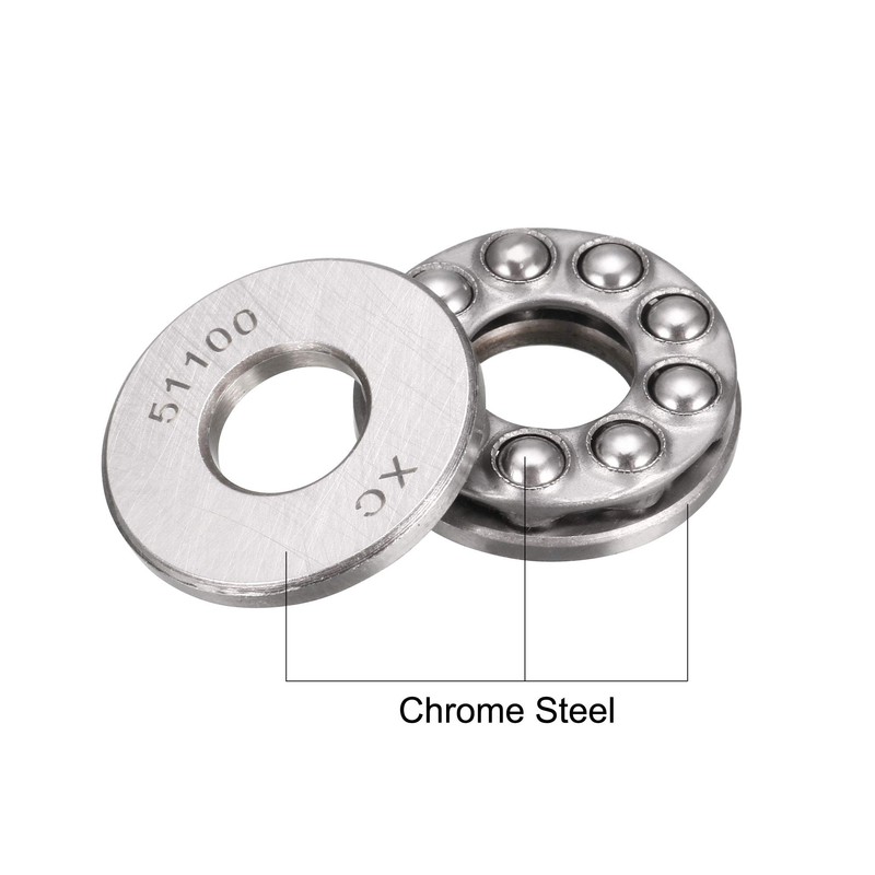 sourcing map 4 pieces miniature thrust ball bearings 51100 10