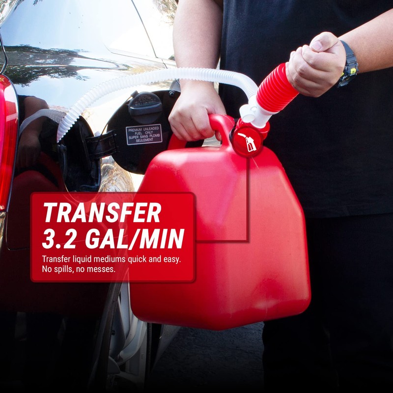 TERA PUMP TRM20 Manual Fuel Transfer Pump w/Bendable Intake hose