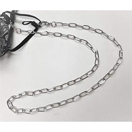 Beyond Trim Face Mask Holder Chain Strap Leash Lanyard Fashion Retainer Necklace Lightweight Lobster Claws T5015 Silver