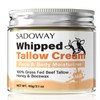 SADOWAY Beef Tallow for Skin: Handmade Beef Tallow for Face - Organic Grass-Fed Whipped Beef Tallow and Honey Balm Tallow Face Moisturizer Smooth Soft for Dry Skin