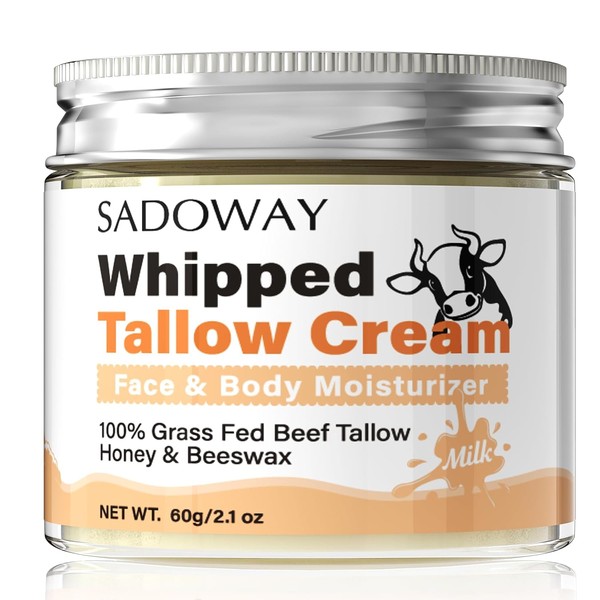 SADOWAY Beef Tallow for Skin: Handmade Beef Tallow for Face
