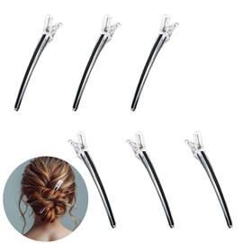 PAVIKE Dakar Men's (Set of 6) Women's Hairpin Non-marking Hair Clip Hair Clip, Hair Clip, For Professionals, Bangs, Clips, Rustproof, Hair Cutting, Styling, Black