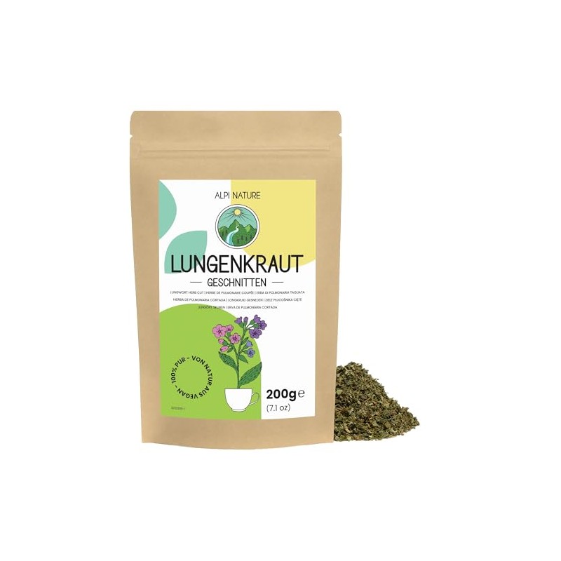 Alpi Nature Lungwort Tea 200 g, Lungwort Dried and Cut,