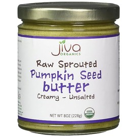 Jiva Organics RAW SPROUTED Organic Pumpkin Seed Butter 8-Ounce Jar