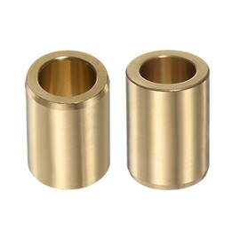 sourcing map Pack of 2 Sleeve Bearings 12 mm x 18 mm x 25 mm Rolled Oil Free Bushings Brass Alloy