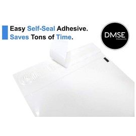 DMSE T shirt Self Seal Poly Clear Plastic 1.5mil Clothing Merchandise Bags Pants 9 x 12" Inch For Shipping Easy to Pack and Close Multiple Sizes and Quantities Available Peel and Seal (200QTY - 9X12)