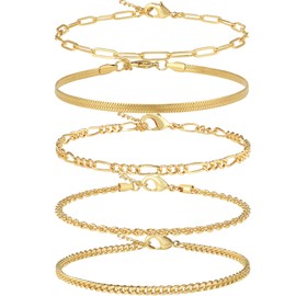 14K Real Gold Plated/Sterling Silver Ankle Bracelets for Women Waterproof Anklets for Women Plus Size Large Ankle Jewelry for Women