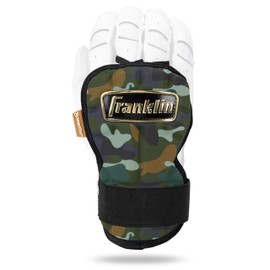 Franklin Sports PRT Baseball Hand and Wrist Guard - PRT LG Series Adult Hand + Wrist Guard for Batting - Protective Hand Wrist Guard - Right + Left Hand - Camo + Gold -