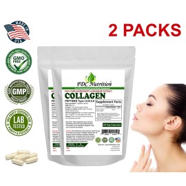 Péptidos de colágeno premium 1000 mg hidrolizados antienvejecimiento (tipos I, II, III, V, X)