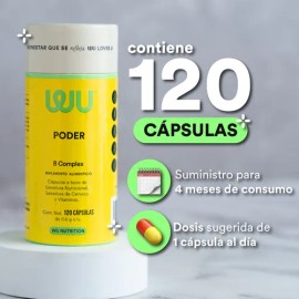 Poder | Complejo B | Wu | Vitaminas B1 B2 B3 B5 B6 B12