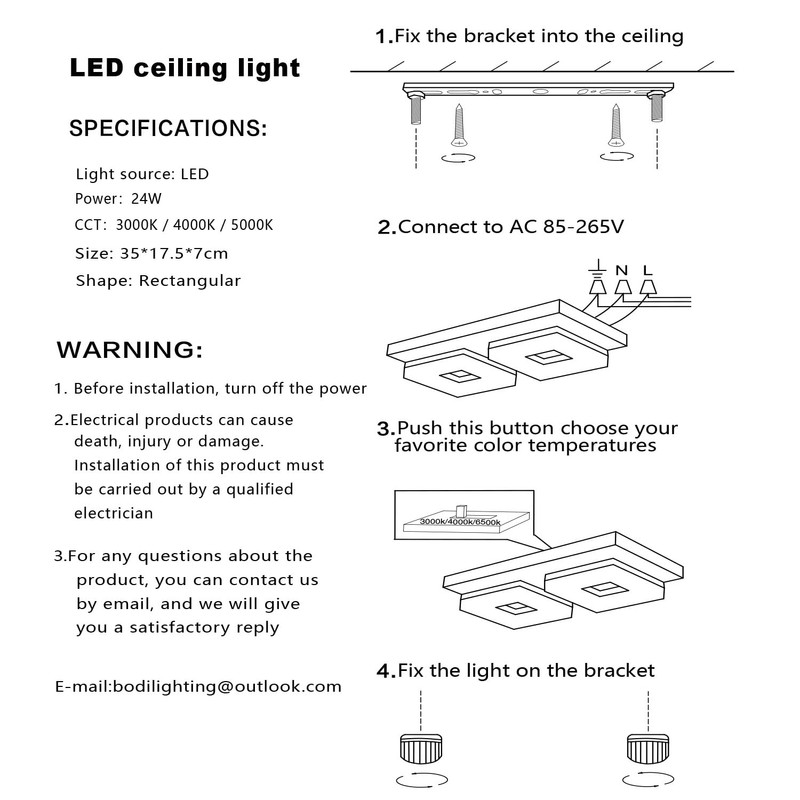 Anmaice 35cm 24Watt Flush Mount led Ceiling Light fixtures.Modern Ceiling