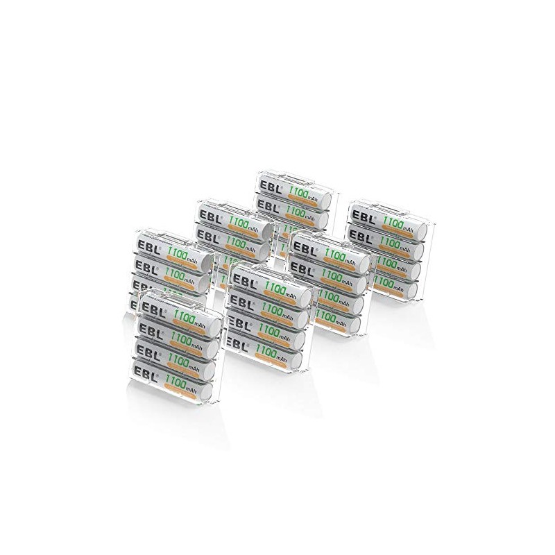 EBL EBL AAA Rechargeable Batteries (28-Counts) Ready2Charge 1.2V 1100mAh Ni-MH