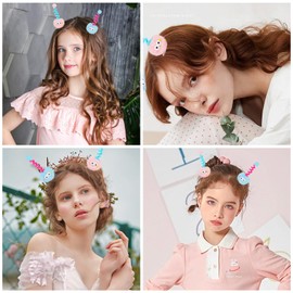2Pcs Pom Pom Hair Clips Pink Cute Hair Pins Baby Girls Funny Blue Small Hair Barrettes Thick Long Short Hair Clips Non Slip Kawaii Metal Hair Clip Goody Natural Hair Accessories Bulk Party Styling