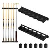 ZKFSIE 6-Slot Pool Cue Holder Wall Mount, Vertical Billiard Cue