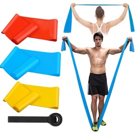 BONACHAN Bandas de Resistencia, Elasticas Fitness, Juego de Bandas Elásticas para Ejercicio, Entrenamiento en Hogar Gimnasio o Exteriores, Material de Látex (4 Pack)