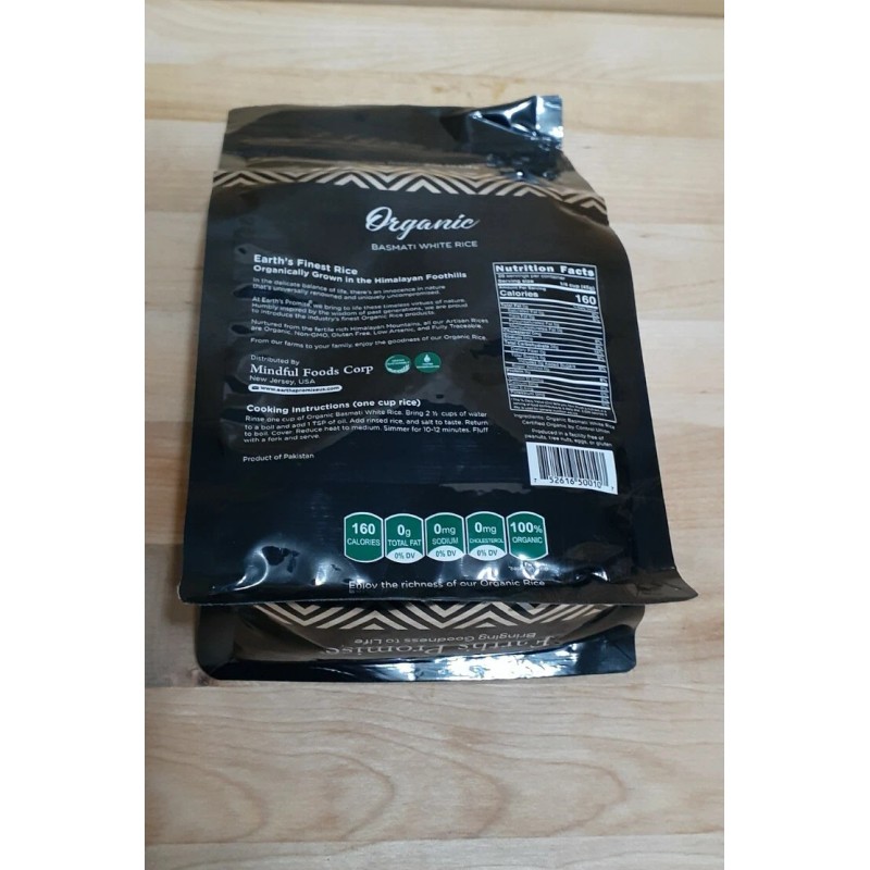 White 5 NEW EARTH'S PROMISE Organic Long Grain White/BROWN Rice