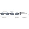 styleBREAKER Unisex Sunglasses Metal Half Frame UV400, Black/Grey