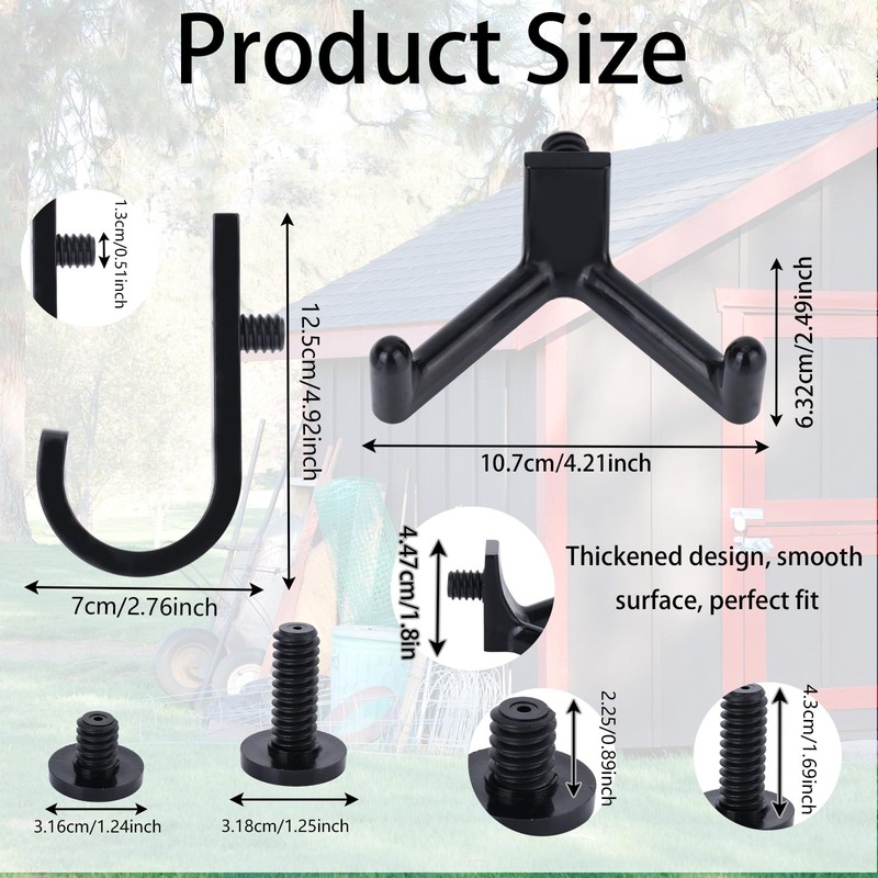 20pcs Tool Hooks for Suncast/Craftsman, V & J Shape Storage