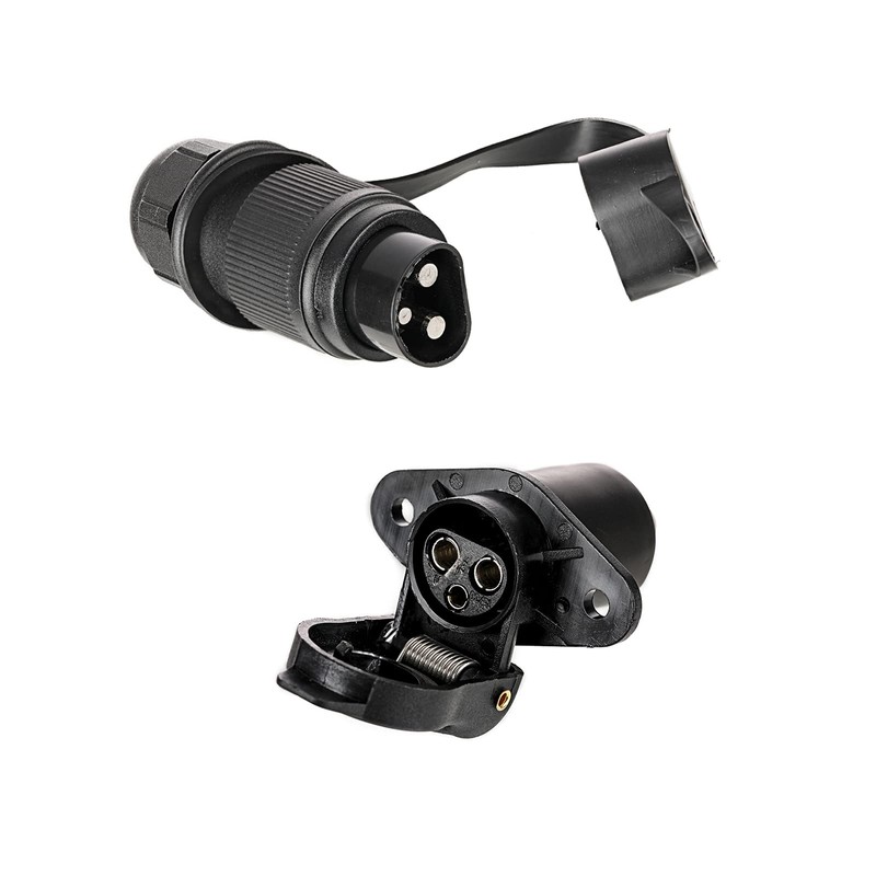 BEIJISTAR 3-Pin Plug and Socket, 3-Pin Plug Socket 12 V
