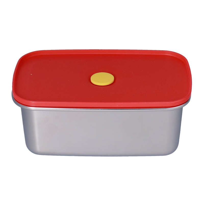 Lunch Box Red Non Pollution Good Sealing Lightweight Easily Clean