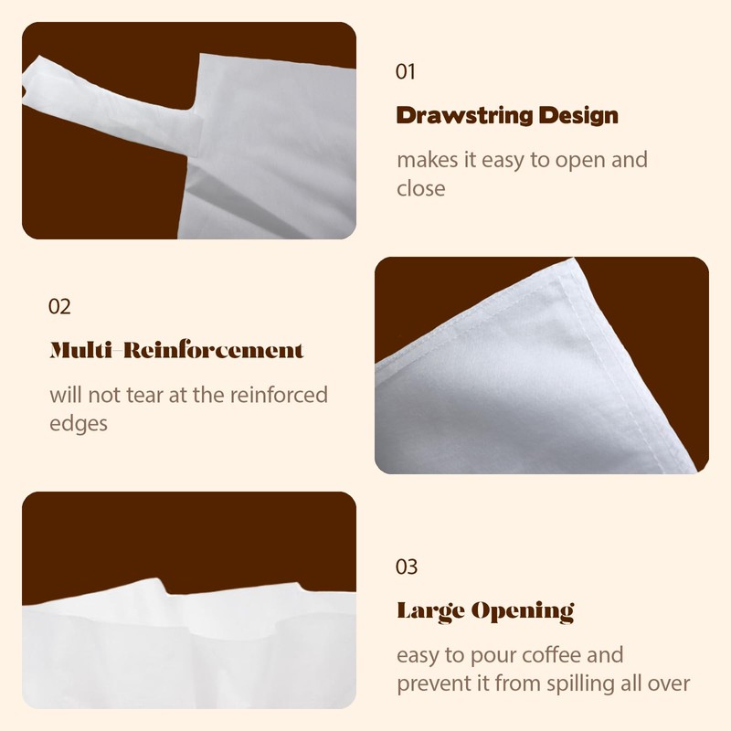50 Pack Commercial Cold Brew Coffee Filters, 20" x 20"
