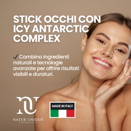 IALUCOLLAGEN Augen XXXS STICK | Augencreme mit ICY ANTARCTIC COMPLEX und bioaktiven Peptiden und Hyaluronsäuren zur Aufhellung und Reduzierung von Augenringen | Augenringe Natur Unique 5 ml