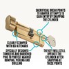 TSS Brass High Security TS007 1* Thumbturn Euro Cylinder, British