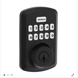 Kwikset 9250TRS-514S Transitional Powerbolt 2 Electronic SmartCode Deadbolt SmartKey with RCAL Latch and RCS Strike Matte Black Finish