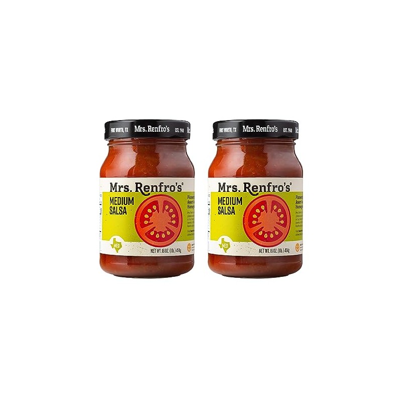 Mrs. Renfro’s Medium Salsa – Gluten Free (16-oz. jars, 2-pack)
