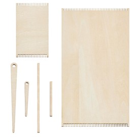 BEUNITONE 6 Pcs Wood Weaving Loom Kit for Beginners Wooden Multi-Craft Weaving Loom Tapestry Loom Large Frame 9.85x 5.5inch Creative DIY Weaving Art for Adults Weaving Lovers DIY 2 Sets