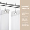 Felisa Short Waterproof Fabric Shower Curtain Liner with 3 Large