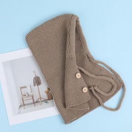 Imported Women's Balaclava Hooded Scarf Hat Winter Scarf lf3208 Basic Gray 4ea