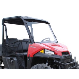 SuperATV Full Windshield for Midsize 2015+ Polaris Ranger 570 / 570 Crew | 2017+ Polaris Midsize Ranger 500 / 2015-2016 ETX | 1/4" Thick Polycarbonate that is 250X Stronger than Glass | USA Made!