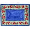 Polish Pottery 13-inch Cookie Sheet made by Ceramika Artystyczna (Red