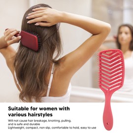 Hair Brush 4 Pack, Wet & Dry No Pull Curved Vented Hair Brush, Detangler Brush for Curly Thick Long Short Hair, Faster Blow Drying Styling Hair Comb, Adds Smooth for Women Men Hair