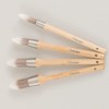 Clarity Stencil Brushes Set of 4: Extra-Fine Synthetic Bristles, Bamboo