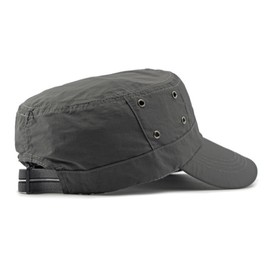 HIQIU Verstellbar Herren Schnelltrocknend Kadett Armee Kappe Cadet Hat Military Army Cap Sport Militär Mütze Sommer Atmungsaktiv Sonnenhut (DE/NL/SE/PL, Alphanumerisch, M, L, Dunkelgrau)
