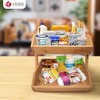 YESHI Bamboo Fruit Basket For Kitchen counter, 2 Tier Fruit